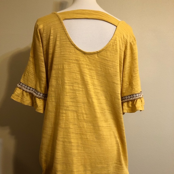 Dept 222 Boho Yellow Tie Bottom Size XL Top - Picture 9 of 11